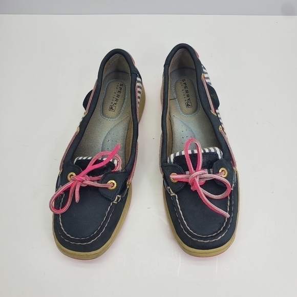 Sperry Top-Sider Preppy Casual Boat Shoes Loafers Women's Pink and Blue Size 5M - Picture 5 of 12